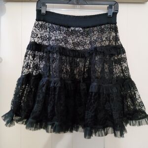Vintage lace tiered skirt